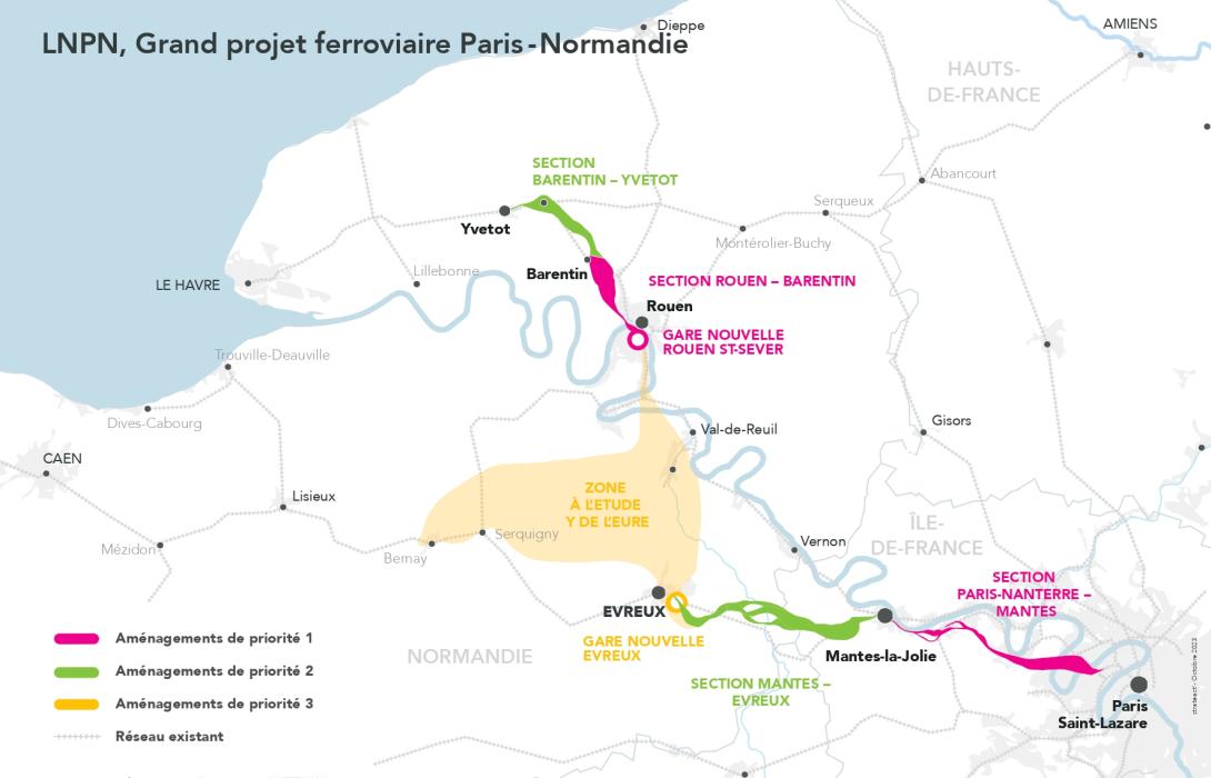 Carte des zones de passage à l'étude