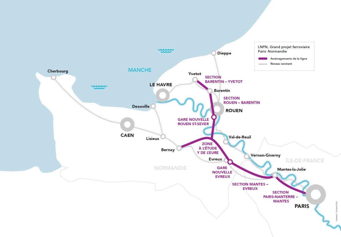 Carte du tracé (sans niveau de priorité)