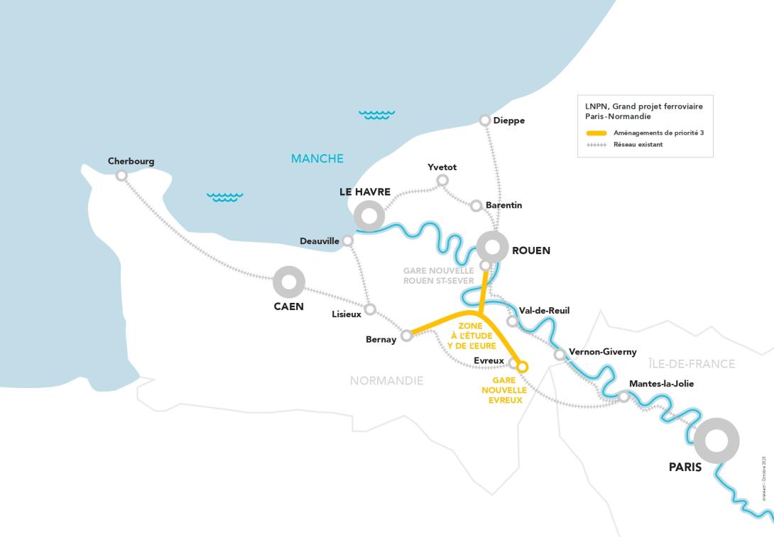 Carte du tracé de priorité 3